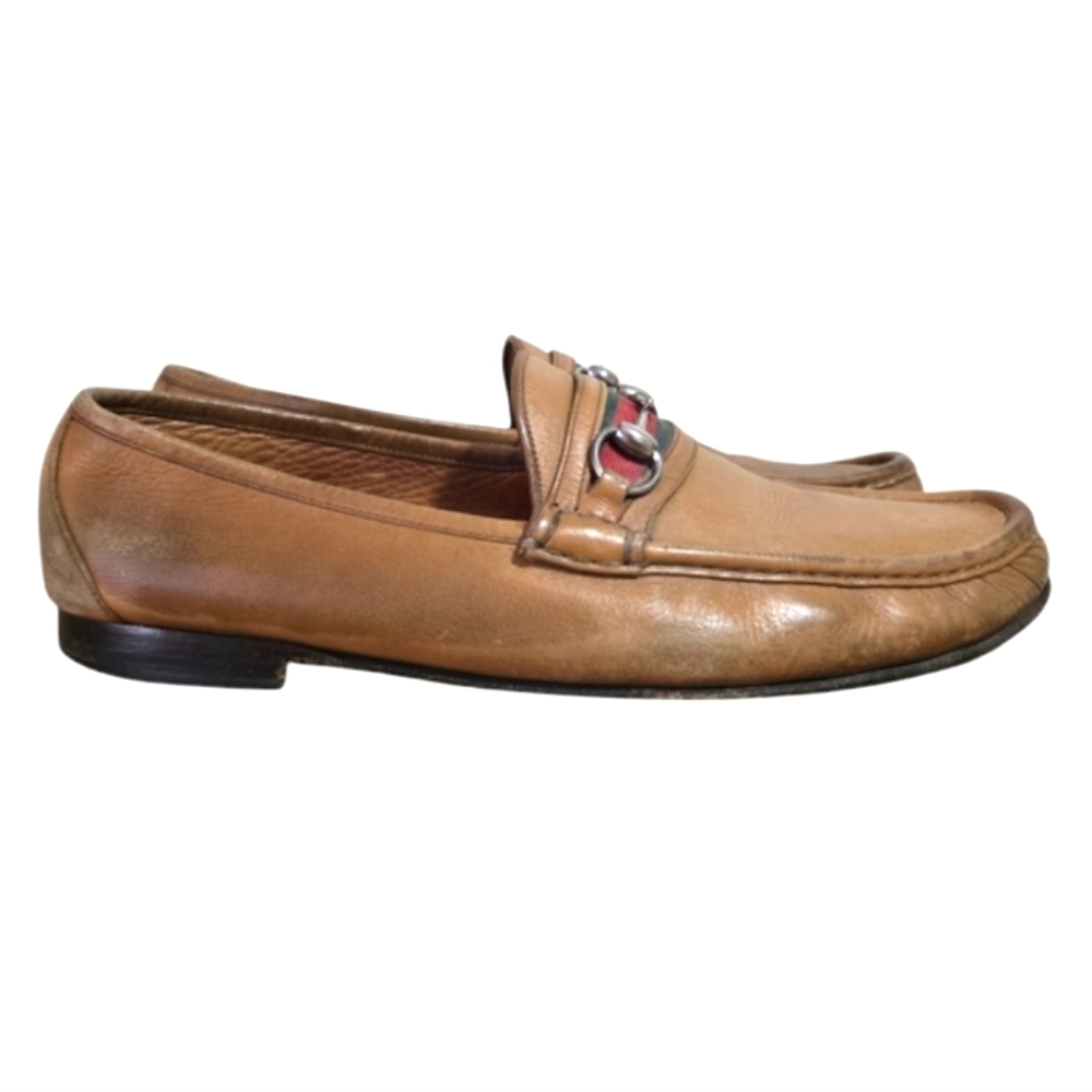 Gucci Leather Horsebit Loafers